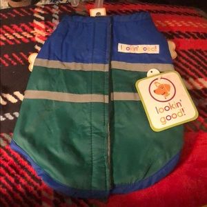 NWOT-Dog Coat Wind Breaker/ Grey flannel lining🐶